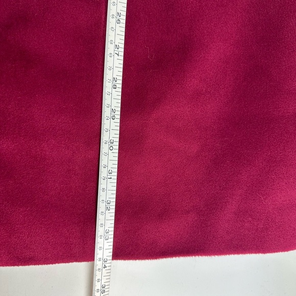 NWOT H by Halston Maroon Pea Coat Women 18W Asymmetric Zip Faux Suede Lined - Picture 8 of 10